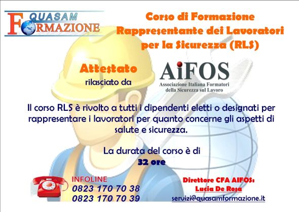 Corsi Rappresentante Lavoratori Sicurezza RLS