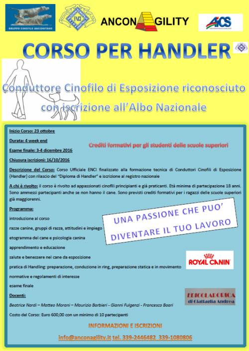 Corso Dog Handler Ancona 2016