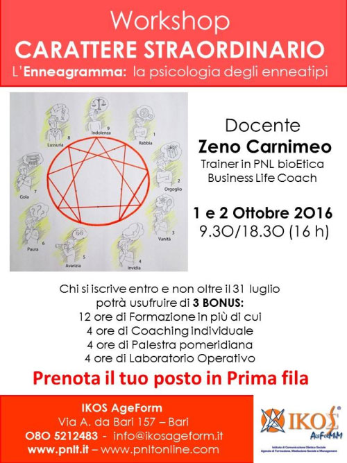 Corso enneagramma Bari 2016