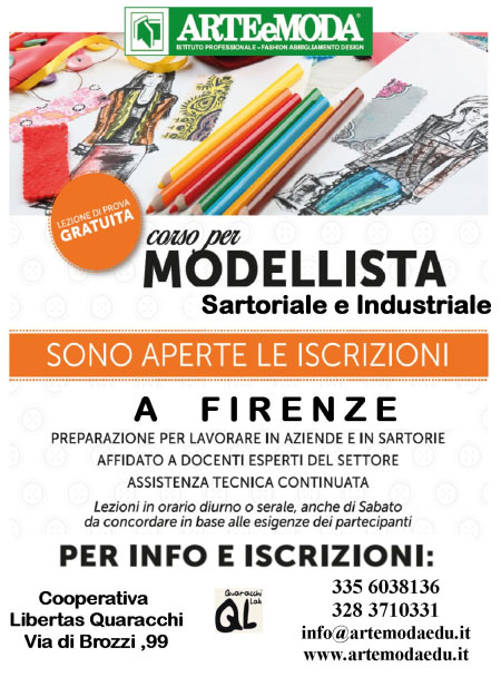 Corso Modellista Sartoriale e Industriale Firenze 2017