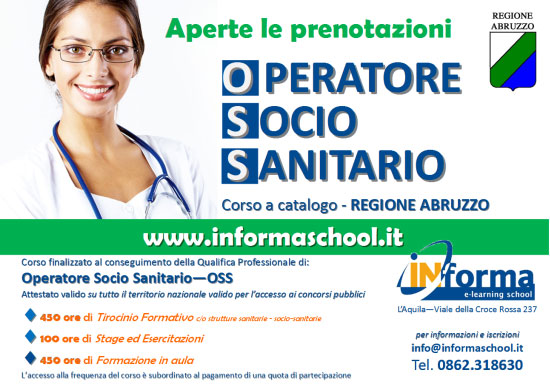 Corso OSS Operatore Socio Sanitario L'Aquila 2017
