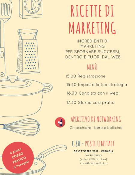 Corso Ricette di Marketing Perugia 2017