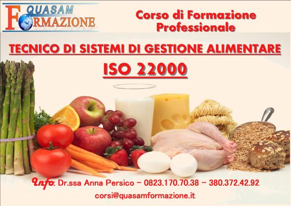 Corso Tecnico Sistemi Gestione Alimentare ISO 22000