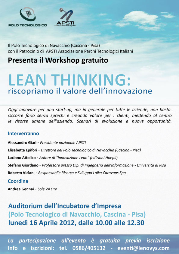 Workshop Lean Thinking Pisa